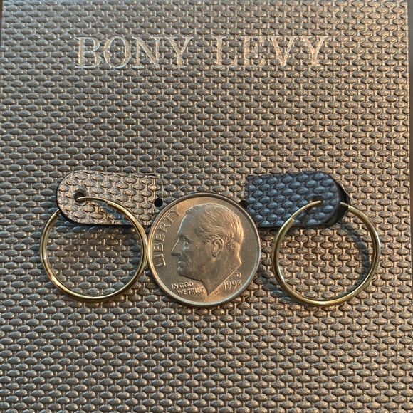 BONY LEVY 14K White Gold 12mm Huggie Hoop Earrings - Picture 11 of 11